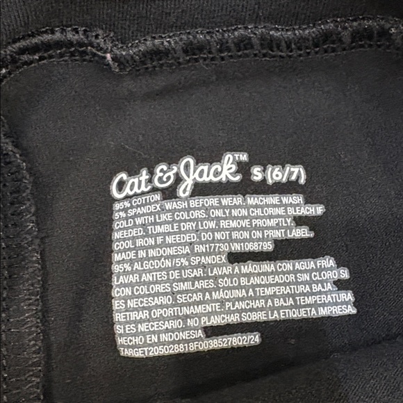 The Children's Place Black Birthday Girl and Cat & Jack flare leggings size 7 - Picture 6 of 6